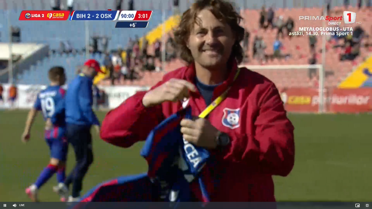 FC Bihor s-a calificat în play-off-ul Ligii 2 // foto: capturi Prima Sport