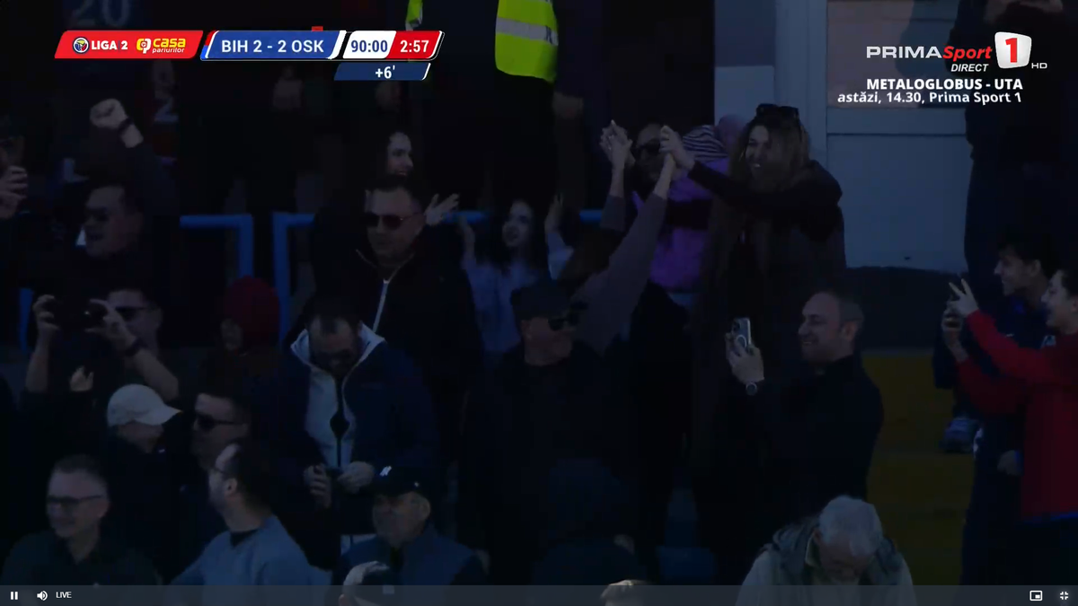 FC Bihor s-a calificat în play-off-ul Ligii 2 // foto: capturi Prima Sport