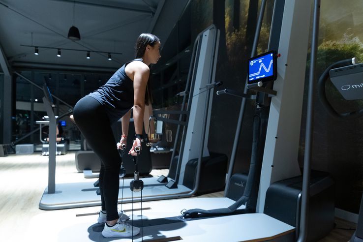 Larisa Boțog în sala de fitness AI FOTO: Ionuț Iordache (GSP)