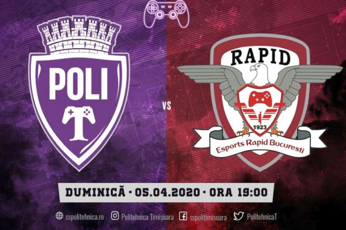FIFA 20. Rapid a bătut Politehnica Timișoara, în derby-ul virtual al Ligii 2