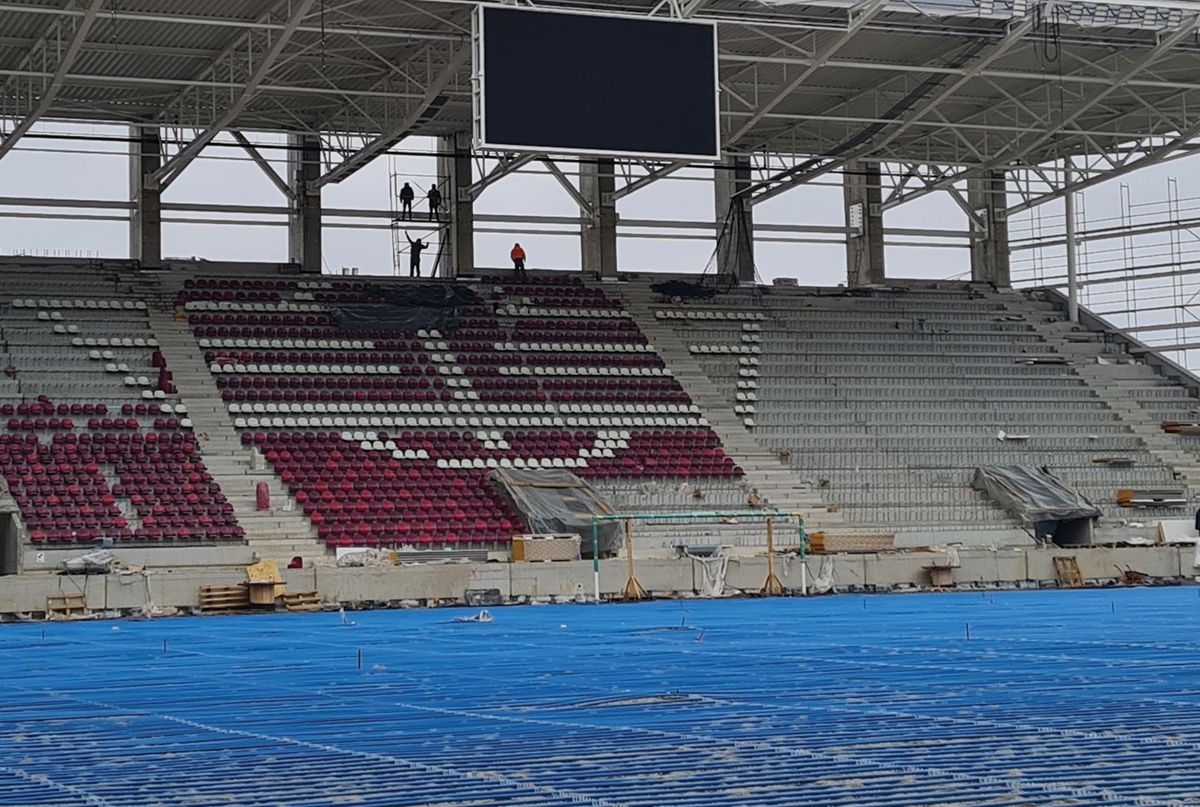 Arena „Rapid Giulești” prinde culoare » S-au montat primele scaune