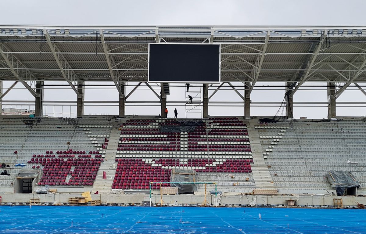 Arena „Rapid Giulești” prinde culoare » S-au montat primele scaune