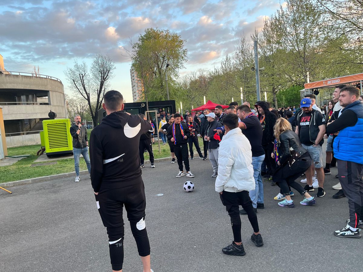 Agitație la stadion, în fan zone, înainte de FCSB - CSU Craiova