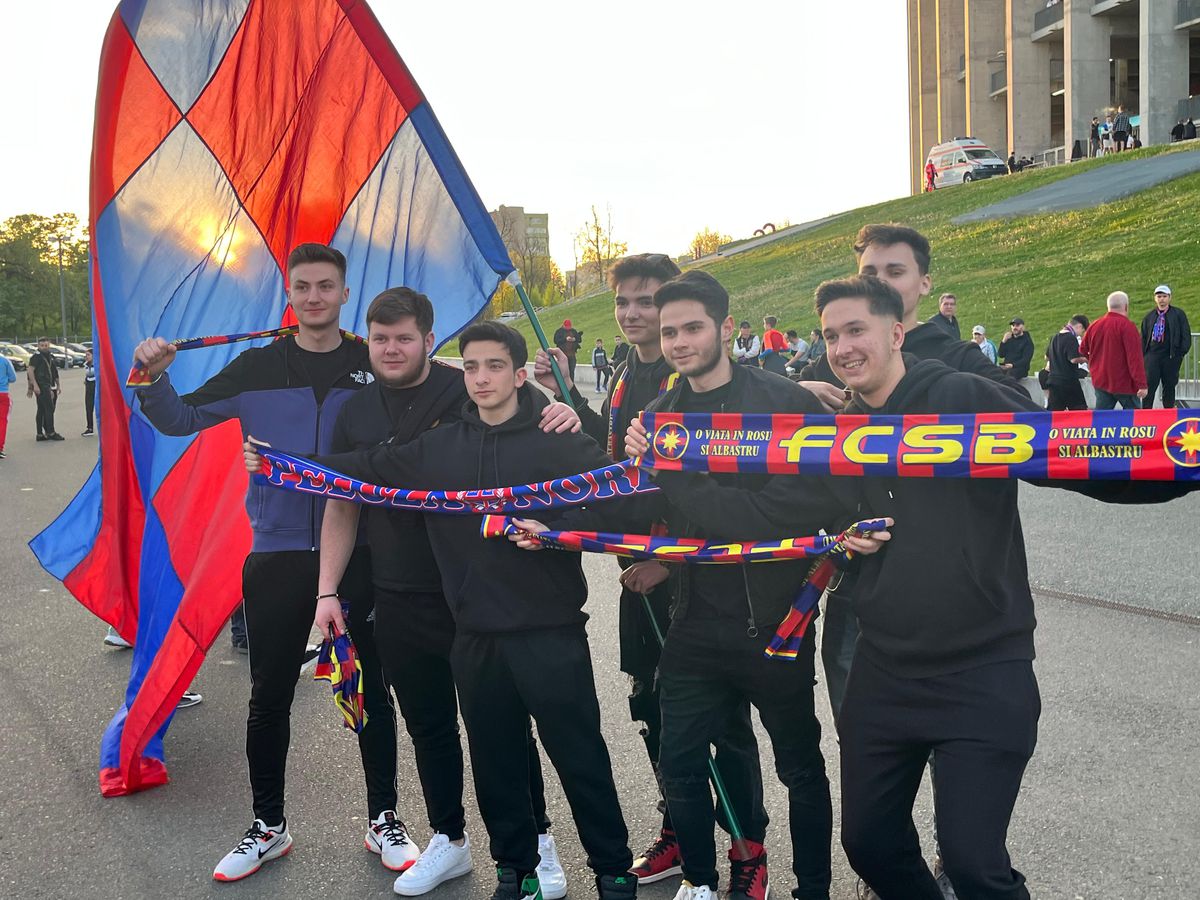 Agitație la stadion, în fan zone, înainte de FCSB - CSU Craiova