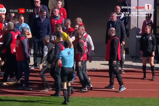 Bătaie generală după Hermannstadt - U Cluj, foto: captură de ecran Prima Sport