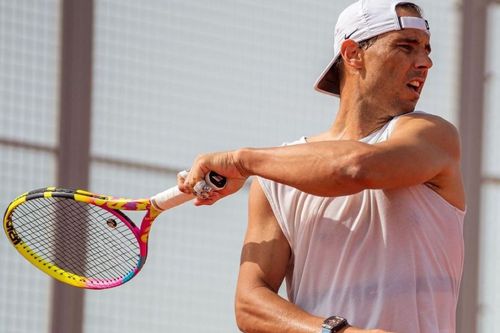 Rafael Nadal la antrenament aprilie 2024 Foto: Instagram