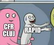 Rapid n-a scăpat! Colecția de glume care a invadat internetul după ce CFR Cluj le-a predat fotbal giuleștenilor