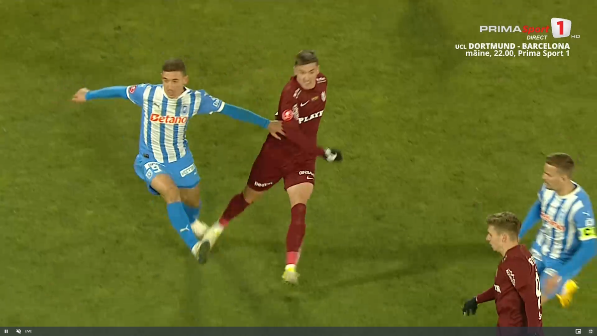 Lovitură primită de Universitatea Craiova! » Titularul incontestabil a luat roșu cu CFR Cluj și va lipsi cu FCSB