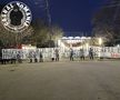 Mesajul interzis în stadion al galeriei lui Dinamo/ foto: Facebook@ Casual Romania