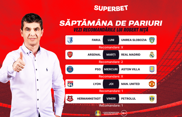 Săptămâna de pariuri cu Robert Niță: găsește-ți inspirația în SuperSocial