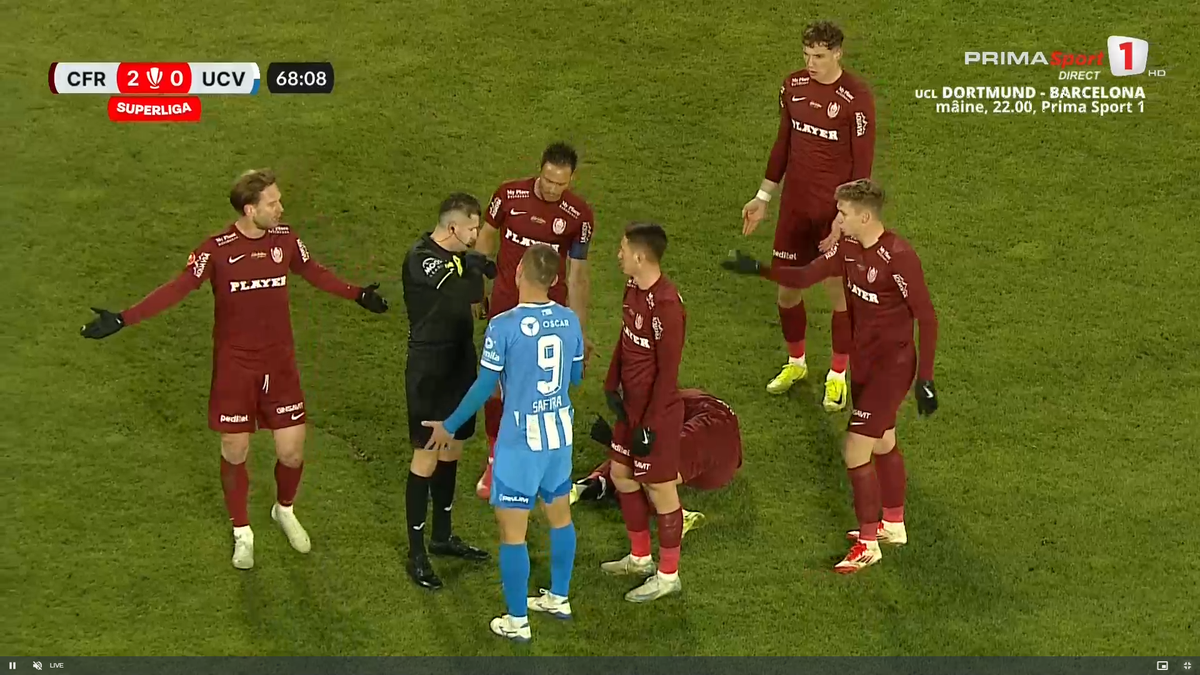 Alisson Safira a luat roșu în CFR - Craiova