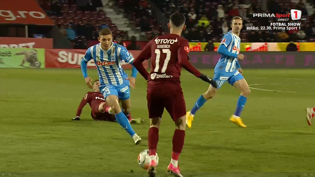 Lovitură primită de Universitatea Craiova! » Titularul incontestabil a luat roșu cu CFR Cluj și va lipsi cu FCSB