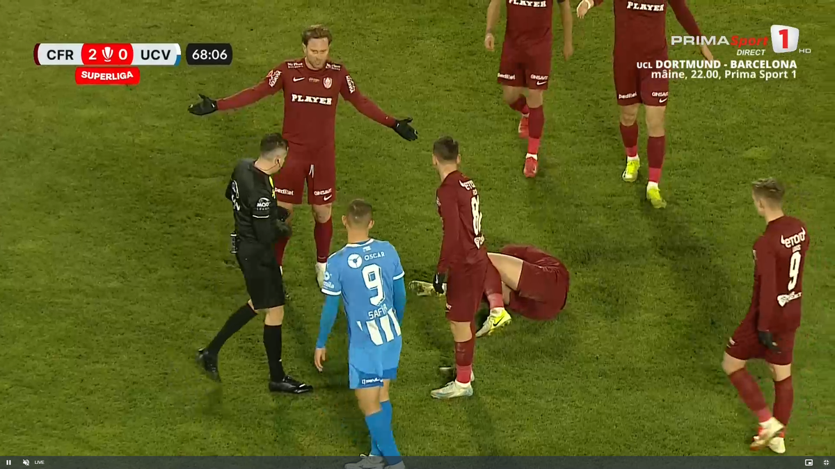 Alisson Safira a luat roșu în CFR - Craiova