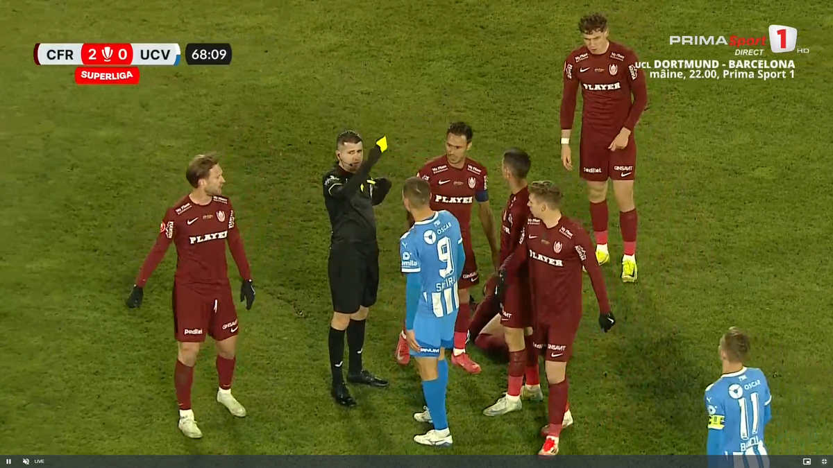 Alisson Safira a luat roșu în CFR - Craiova