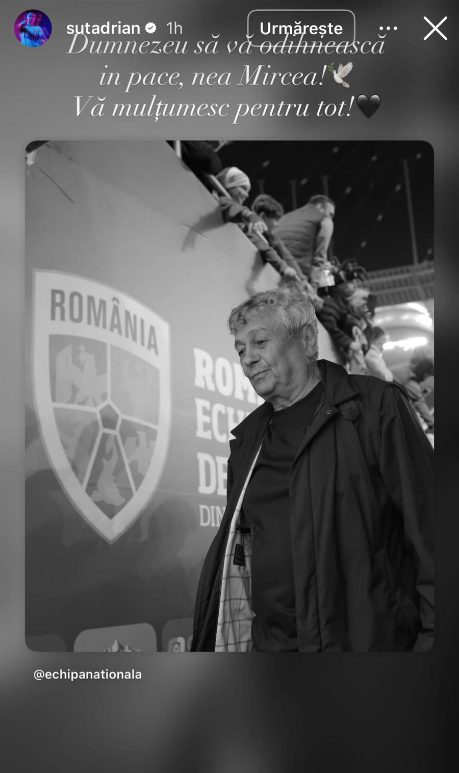 Actualii „tricolori”, mesaje răvășitoare după moartea lui Mircea Lucescu: „Să învățați îngerii să joace fotbal!”