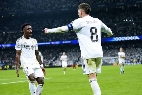 Ernesto Valverde și Vinicius Junior, doi dintre fotbaliștii momentului la Real Madrid. Foto: Imago