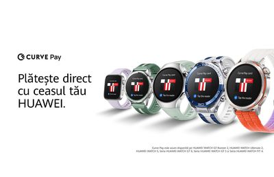 HUAWEI anunță introducerea serviciului Curve Pay Contactless în peste 30 de piețe europene
