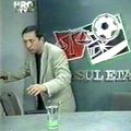 Mircea Lucescu și Ion Crăciunescu, dezbătând apins o fază la „Procesul Etapei”, într-o ipostază devenită memorabilă