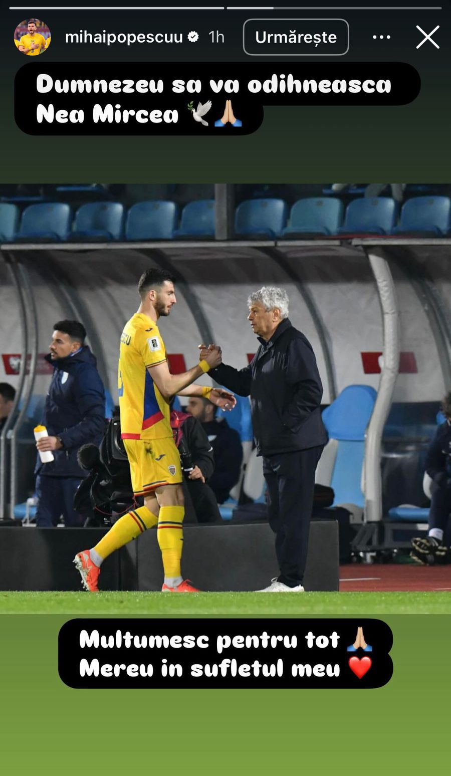 Actualii „tricolori”, mesaje răvășitoare după moartea lui Mircea Lucescu: „Să învățați îngerii să joace fotbal!”