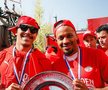 Imagini spectaculoase din Eindhoven: PSV a primit trofeul de campioană! Cum a fost fotografiat Dennis Man