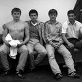 De la stânga la dreapta: Marcel Coraș, Mircea Rednic, Romulus Gabor, Mircea Lucescu