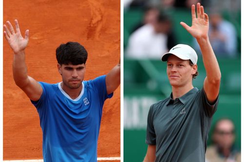 Carlos Alcaraz și Jannik Sinner, victorioși în turul 1 la Monte Carlo Foto: Guliver/GettyImages