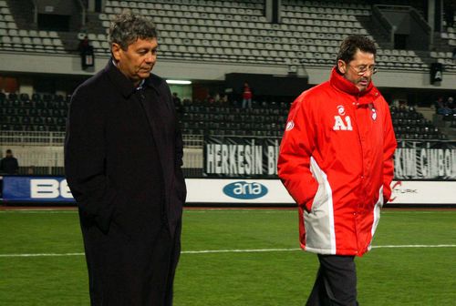 Cornel Dinu și Mircea Lucescu / FOTO: Arhivă GSP.ro