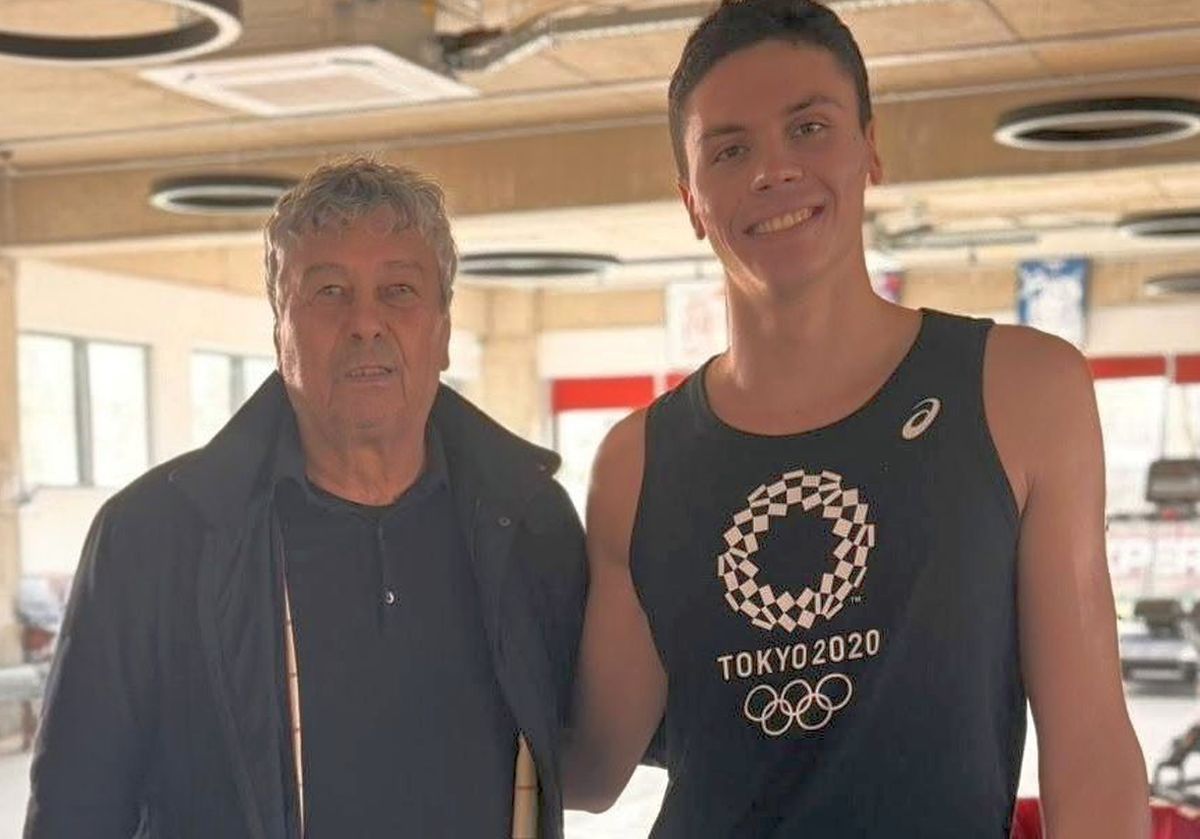 În urmă cu 5 luni, David Popovici oprea antrenamentul pentru a-l saluta pe Mircea Lucescu » Astăzi, campionul olimpic a transmis 3 cuvinte emoționante