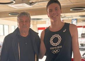 În urmă cu 5 luni, David Popovici oprea antrenamentul pentru a-l saluta pe Mircea Lucescu » Astăzi, campionul olimpic a transmis 3 cuvinte emoționante