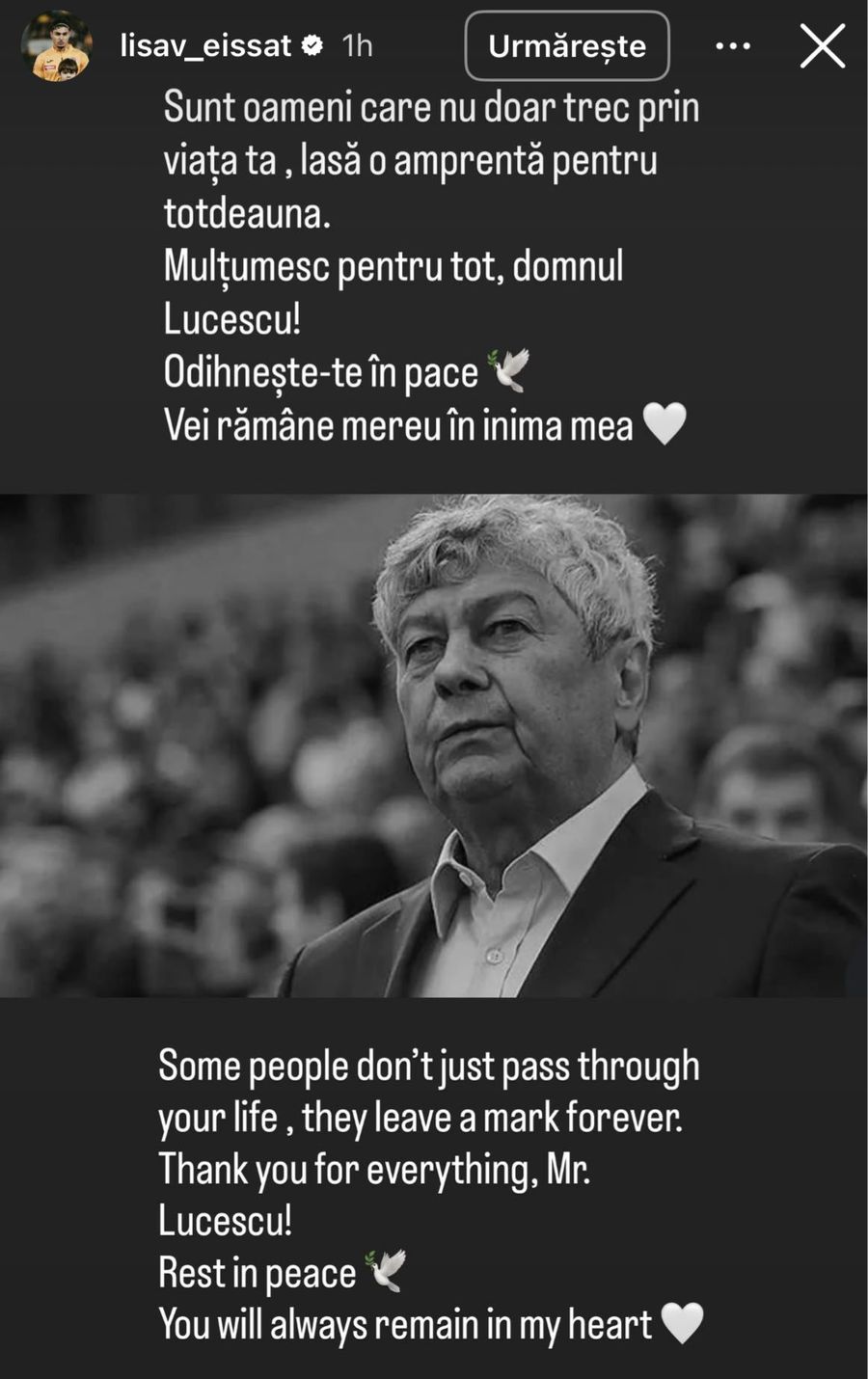 Actualii „tricolori”, mesaje răvășitoare după moartea lui Mircea Lucescu: „Să învățați îngerii să joace fotbal!”