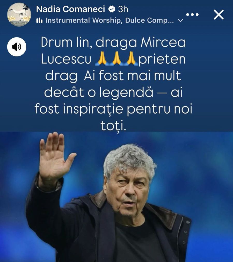 Nadia Comăneci, mesaj după decesul lui Mircea Lucescu: „Ai fost mai mult decât o legendă”