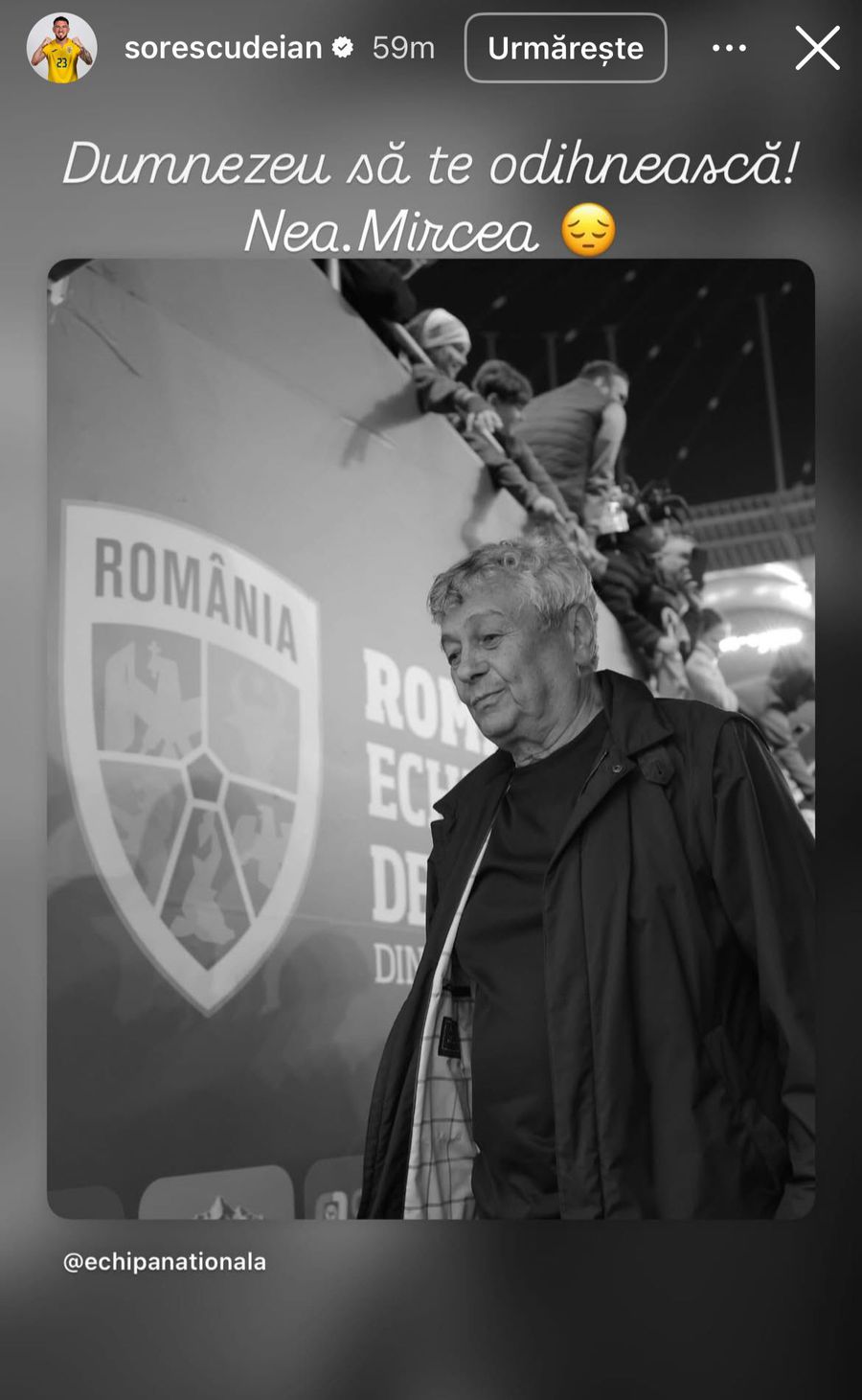 Actualii „tricolori”, mesaje răvășitoare după moartea lui Mircea Lucescu: „Să învățați îngerii să joace fotbal!”