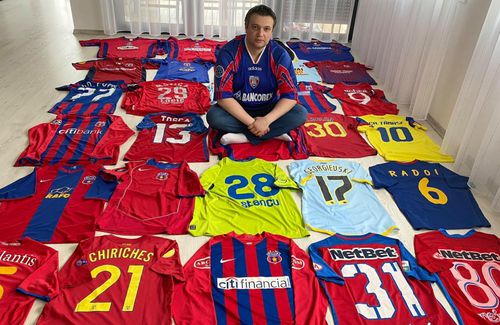 Ionuț Petru e medic în Germania și colecționează tricouri ale Stelei și FCSB-ului