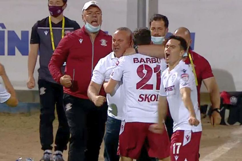 Bogdan Barbu a înscris primul său gol la Rapid // foto: captură Telekom Sport