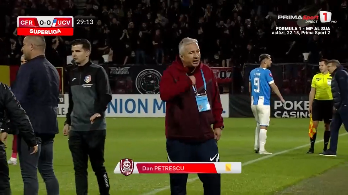 Dan Petrescu, criză de nervi în CFR - CSU Craiova + faultul lui Andrei Ivan