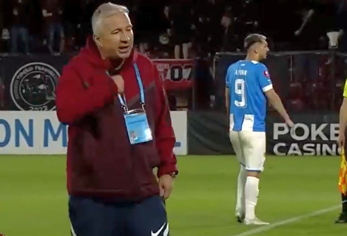 VAR a anulat un ROȘU pentru Ivan » Petrescu a izbucnit: nervi și înjurături în toate direcțiile! Nu va sta pe bancă cu FCSB