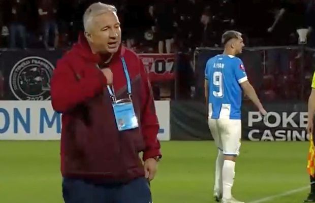 VAR a anulat un ROȘU pentru Ivan » Petrescu a izbucnit: nervi și înjurături în toate direcțiile! Nu va sta pe bancă cu FCSB