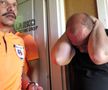 Antrenorul gazdelor a avut dureri puternice de cap după ce-a fost lovit cu un bidon cu apă