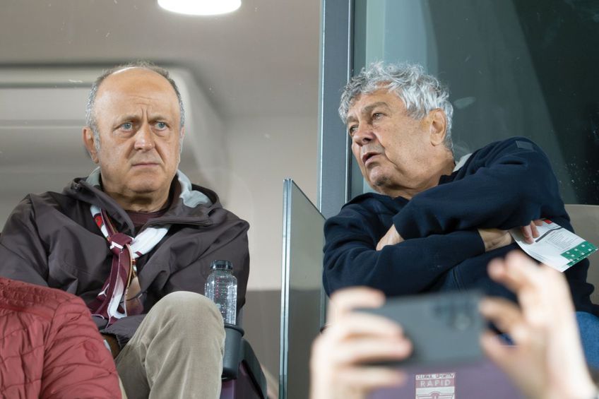 Dan Șucu și Mircea Lucescu, în tribune la Rapid - CSU Craiova // FOTO: Ionuț Iordache // GSP