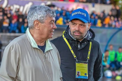 Antrenorul Florin Maxim (43 de ani) împreună cu Mircea Lucescu