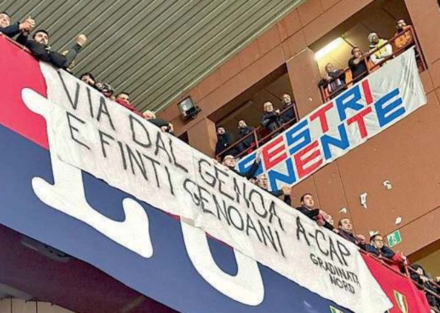 Mesaj ostil la clubul lui Dan Șucu: „Afară din Genova cu A-Cap și cu alți falși genoani!”