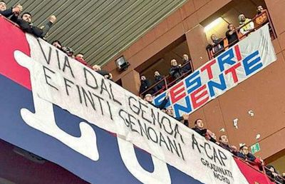 Mesaj ostil la clubul lui Dan Șucu: „Afară din Genova cu A-Cap și cu alți falși genoani!”