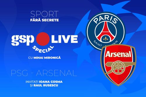LIVE DE LA 21:30 PSG - Arsenal » Inter își așteaptă adversara în finala Ligii Campionilor! Comentăm cu Ioana Cosma și Raul Rusescu, la GSP Live Special
