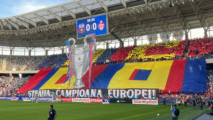 Steaua - Sepsi, scenografie la 40 de ani de Sevilla