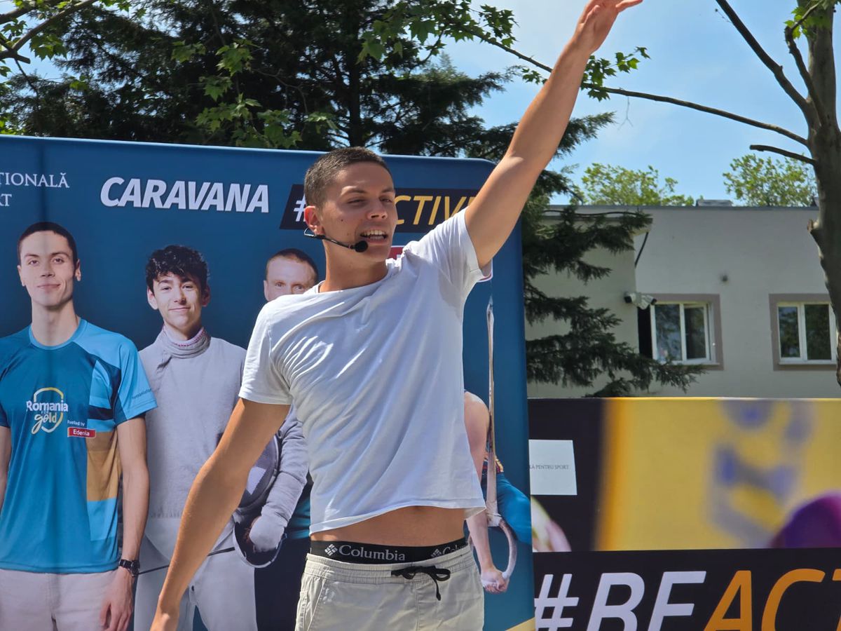David Popovici a fost prezent la un eveniment de promovare a mișcării și sportului, iar 400 de copii i-au fost alături: „Îmi amintesc de mine la vârsta lor”