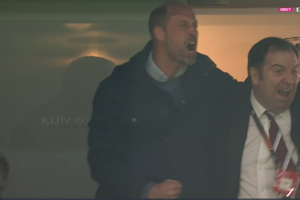 Bucurie regală pe Villa Park! Prințul William a „explodat” după golul din duelul european dintre două echipe din Premier League