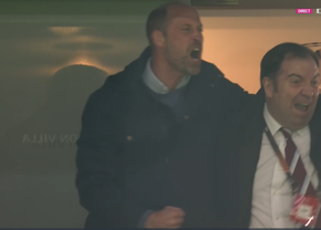 Imagini senzaționale! Prințul William a „explodat” după golul din duelul european dintre două echipe din Premier League