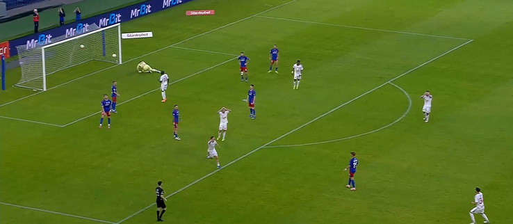 Gol din rabona în Steaua - Sepsi // Captură foto: Digi Sport 1