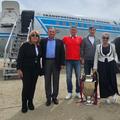 Ștefan Constantinescu (al doilea din stânga) alături de Iovan și Pițurcă, doi dintre eroii Stelei de la Sevilla. Foto: facebook/CSASteaua