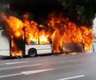 VIDEO + FOTO Momente de panică în București! Un troleibuz a luat foc în centrul orașului
